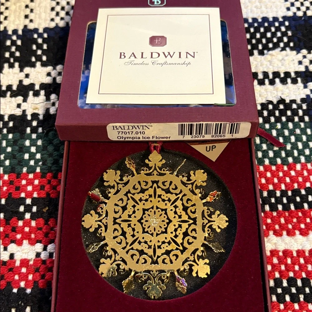 🆕BALDWIN “Olympia” Ice Flower Collectible Ornament